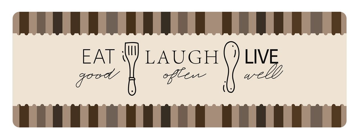 HOME USE πατάκι κουζίνας HUH-0218, αντιολισθητικό, 120x40cm, 3.5mm πάχος, καφέ