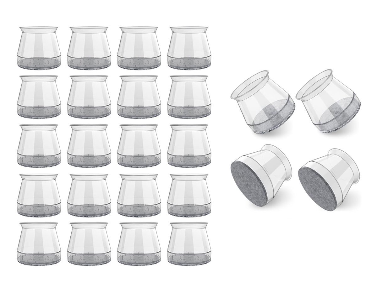 HOME USE προστατευτικές τάπες επίπλων HUH-0224, 25-30mm, διάφανες, 24τμχ