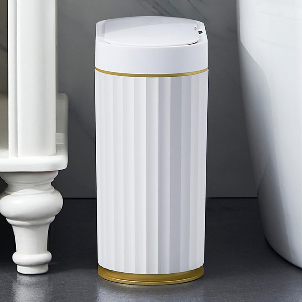 HOME USE κάδος απορριμμάτων HUH-0227 με φωτοκύτταρο, 9lt, λευκός - Image 4