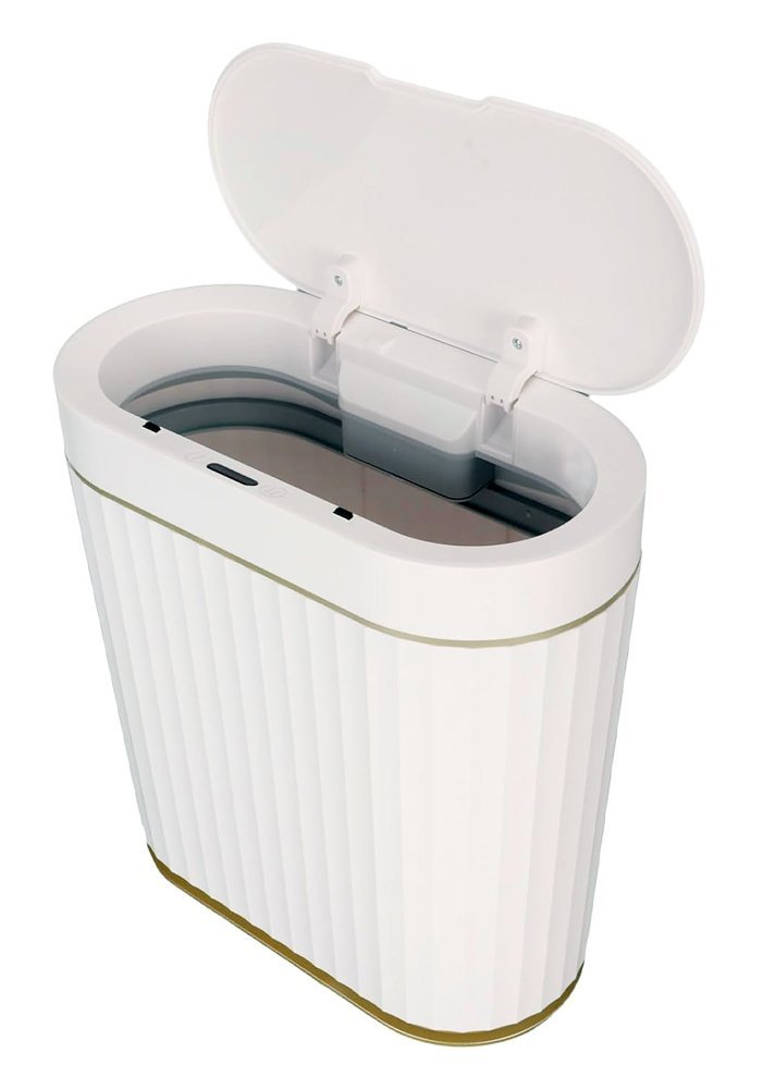 HOME USE κάδος απορριμμάτων HUH-0227 με φωτοκύτταρο, 9lt, λευκός - Image 6