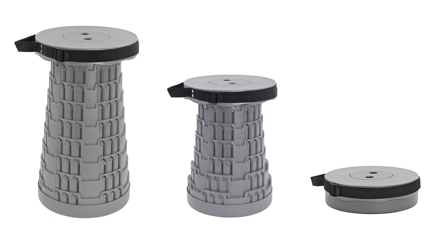 POWERTECH πτυσσόμενο καρεκλάκι, αντοχή έως 250kg, 25.5x45cm, γκρι - Image 2