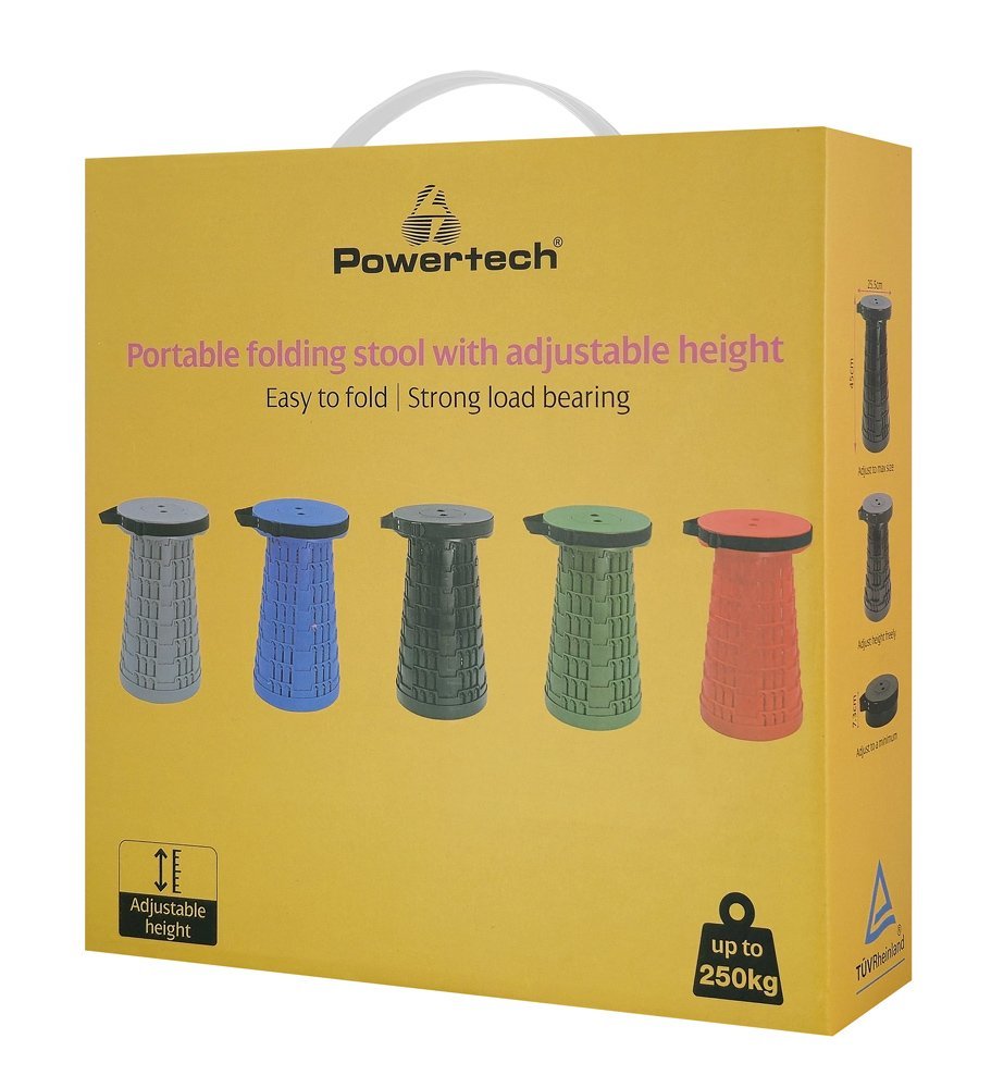 POWERTECH πτυσσόμενο καρεκλάκι, αντοχή έως 250kg, 25.5x45cm, πράσινο - Image 8