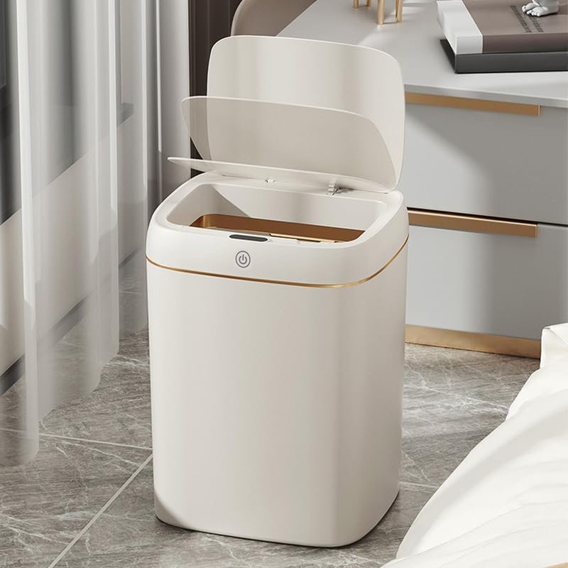 HOME USE κάδος απορριμμάτων HUH-0251 με φωτοκύτταρο, 9lt, λευκός - Image 2