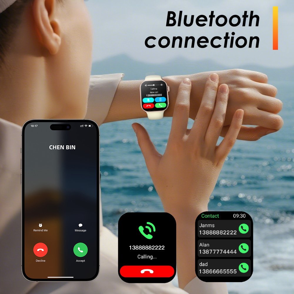 INTIME smartwatch A10 Pro με 2x λουράκια, heart rate, 2.04" AMOLED, IP65, μαύρο - Image 5