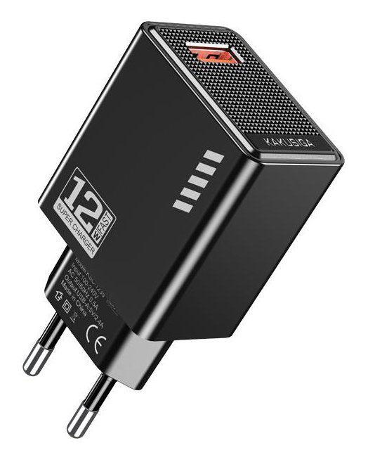 KAKUSIGA φορτιστής τοίχου KSC-1235, USB, 12W, μαύρος