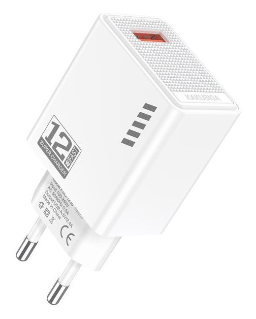 KAKUSIGA φορτιστής τοίχου KSC-1235, USB, 12W, λευκός