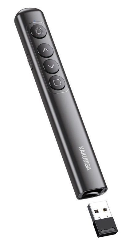KAKUSIGA τηλεχειριστήριο παρουσιάσεων KSC-1488 με laser & πλήκτρα, 100m, μαύρο