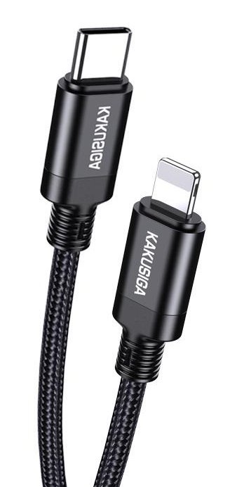 KAKUSIGA καλώδιο Lightning σε USB-C KSC-970, 27W, 480Mbps, 1m, μαύρο