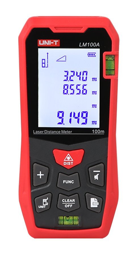 UNI-T laser μετρητής απόστασης LM100A, m/ft/in, 100m