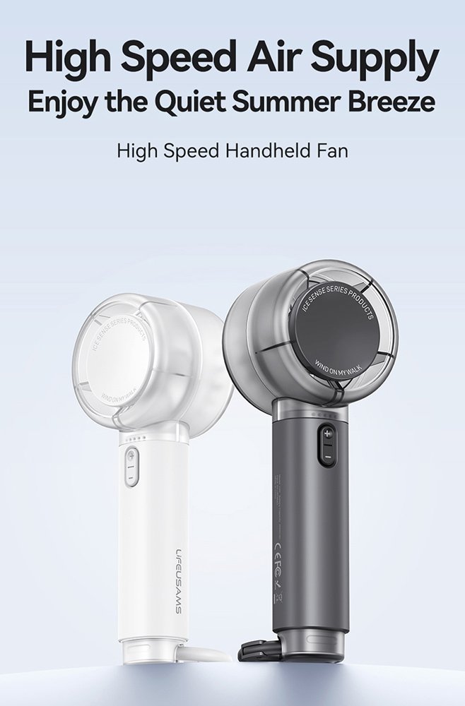 USAMS φορητός ανεμιστήρας LU01 με 5 ταχύτητες, 2000mAh, μαύρος - Image 2