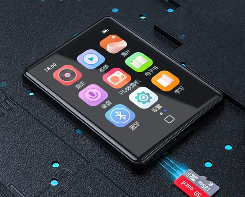 RUIZU MP3 player M20 με οθόνη αφής 2.8", 16GB, ελληνικό μενού, μαύρο - Image 4