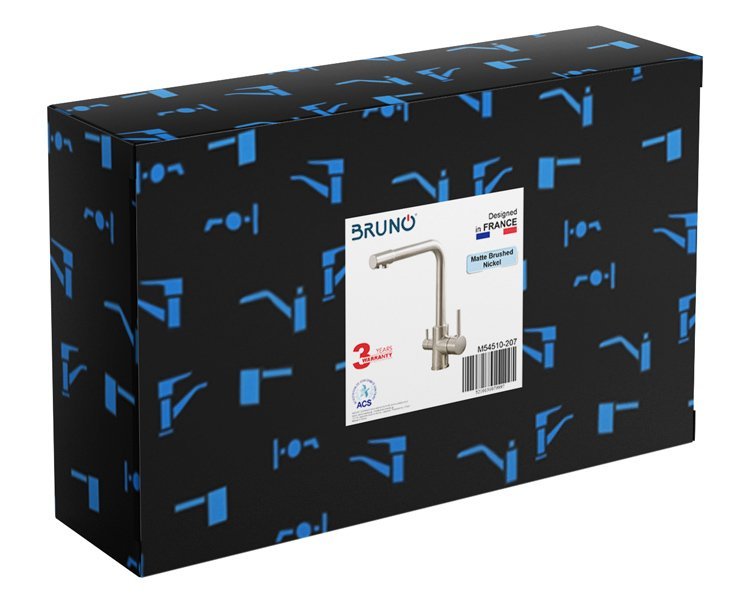 BRUNO μπαταρία πάγκου κουζίνας M54510-207, τρίοδη, αναμεικτική, ασημί - Image 8