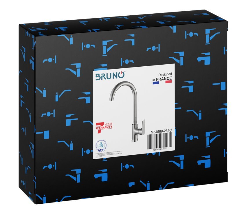 BRUNO μπαταρία πάγκου κουζίνας M54569-234C, αναμεικτική, ασημί - Image 5