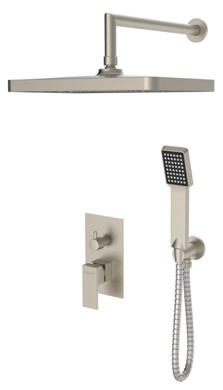 BRUNO σετ κεφαλή ντους με τηλέφωνο M63542-221, αναμεικτική, εντοιχισμού, ασημί