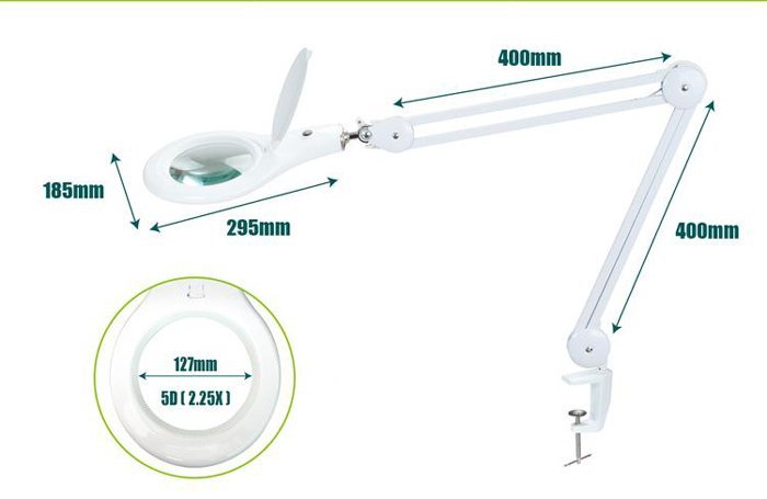 megethyntikos fakos me sfigktira, LED, 5D 2.25x, leykos Megethyntikos fakos 5