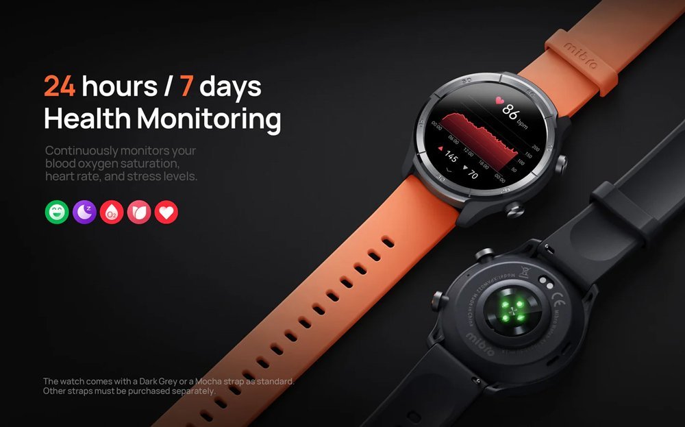 MIBRO smartwatch A3, heart rate, 1.39" IPS, GPS, 2 ATM, γκρι - Image 5