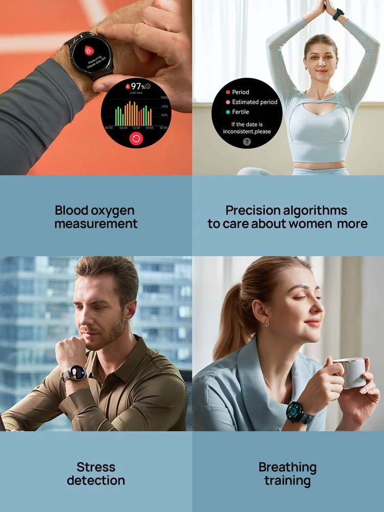 MIBRO smartwatch Lite 3 Pro με 2x λουράκια, heart rate, 1.32" AMOLED, GPS, 5 ATM, γκρι/καφέ - Image 11