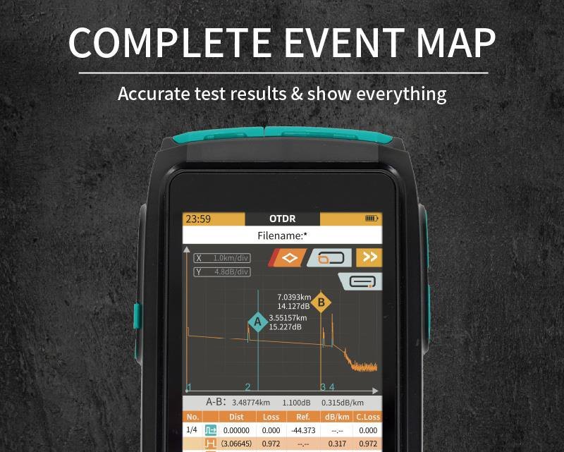 PROSKIT mini OTDR tester καλωδίων οπτικής ίνας MT-7620 με οθόνη αφής - Image 8