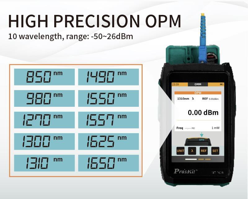 PROSKIT mini OTDR tester καλωδίων οπτικής ίνας MT-7620 με οθόνη αφής - Image 11