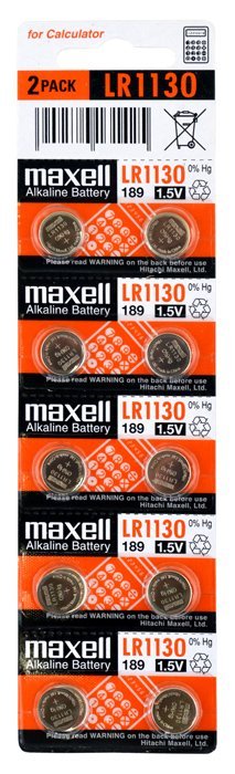 MAXELL αλκαλικές μπαταρίες LR1130, 1.5V, 10τμχ