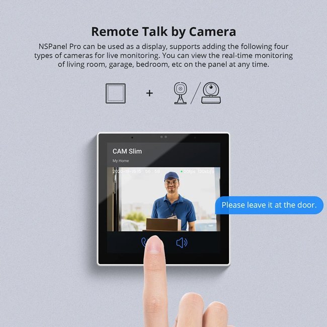 SONOFF smart panel ελέγχου NSPanel Pro, οθόνη αφής, Wi-Fi, Zigbee, μαύρο - Image 9