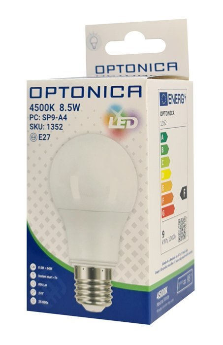 OPTONICA LED λάμπα A60 1352, 8.5W, 4500K, E27, 806lm - Image 3