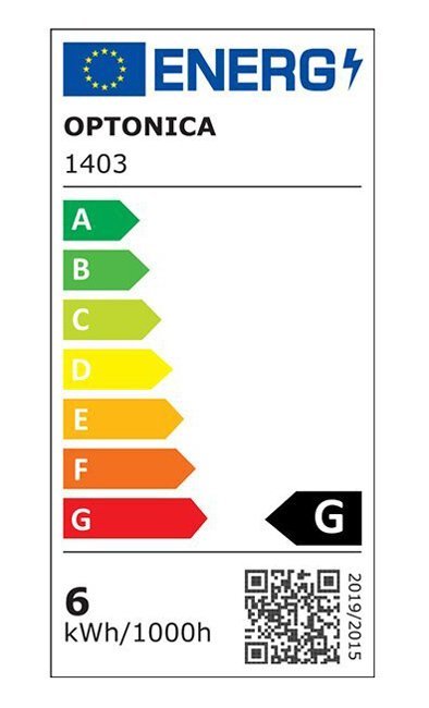 OPTONICA LED λάμπα G45 1403, 5.5W, 2700K, 450lm, E14 - Image 2