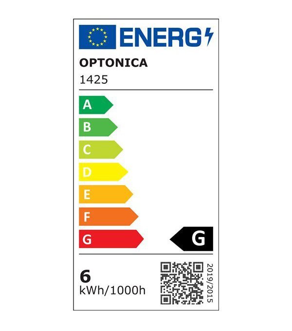 OPTONICA LED λάμπα C37 1425, 5.5W, 6000K, E14, 450lm - Image 2