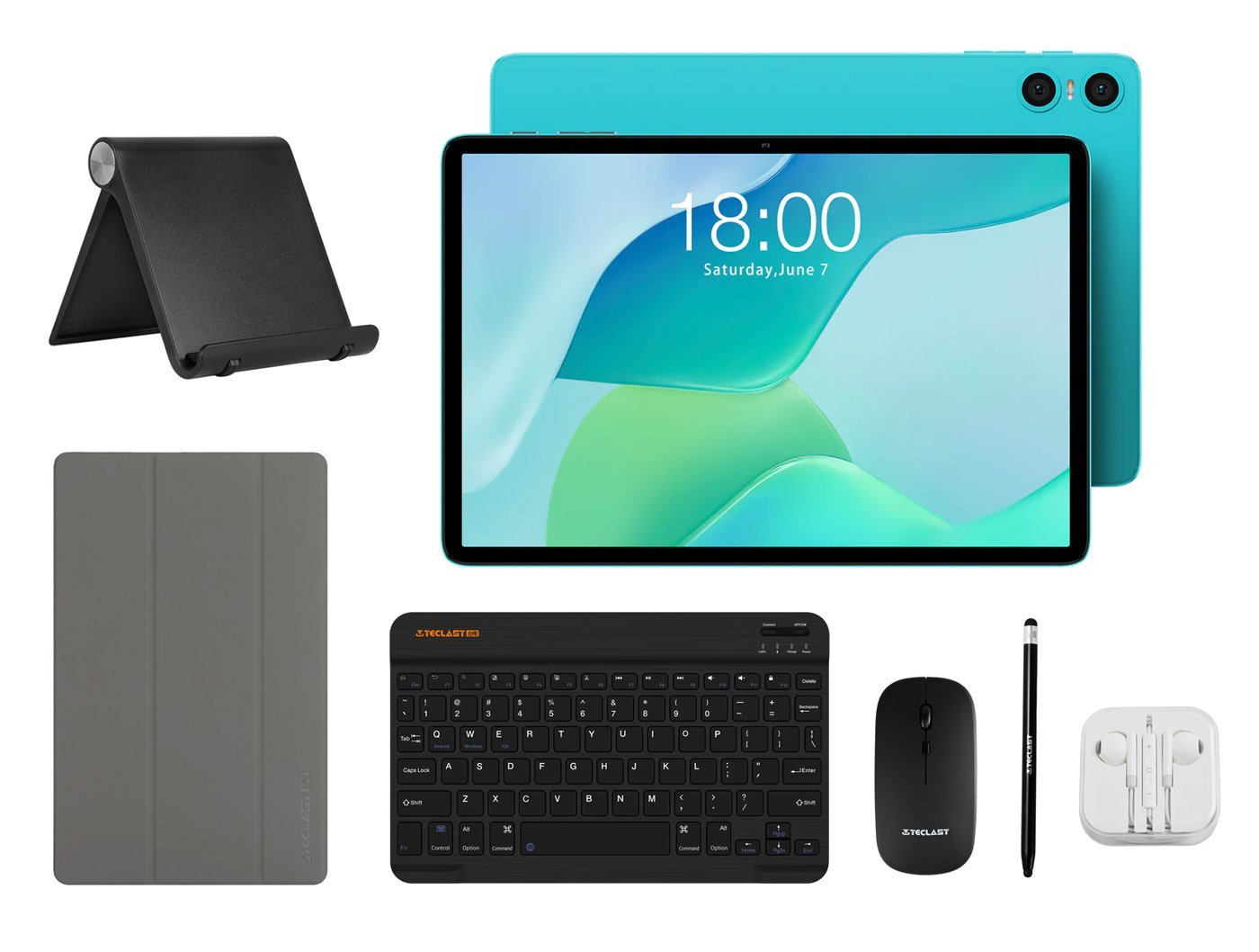 TECLAST tablet P33 με πληκτρολόγιο/ποντίκι/στυλό αφής/θήκη/βάση, 10.1", 3/64GB, Android 15, 6000mAh, μπλε