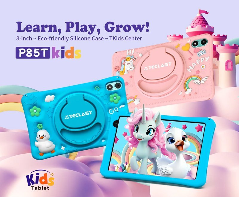 TECLAST tablet P85T Kids, 8" HD, 4/64GB, Android 14, 5000mAh, μπλε - Image 2