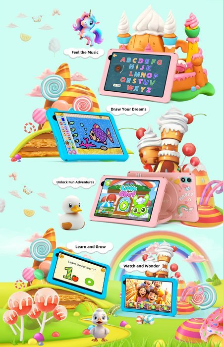 TECLAST tablet P85T Kids, 8" HD, 4/64GB, Android 14, 5000mAh, μπλε - Image 10