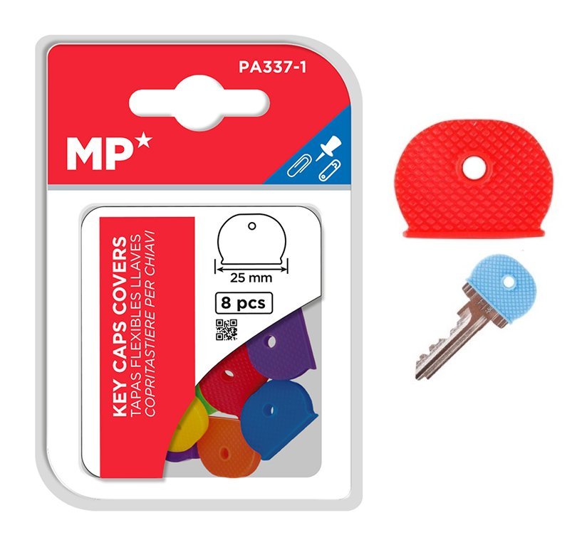 MP πλαστικά καλύμματα κλειδιών, 25mm, 8τμχ, διάφορα χρώματα