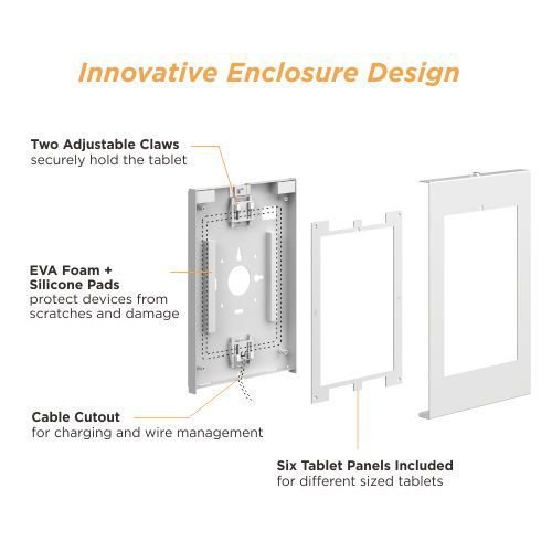 BRATECK επιτραπέζια βάση tablet PAD34-02, αντικλεπτική, 9.7-11", λευκή - Image 3