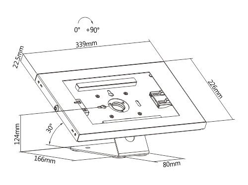BRATECK επιτραπέζια βάση tablet PAD34-02, αντικλεπτική, 9.7-11", λευκή - Image 7