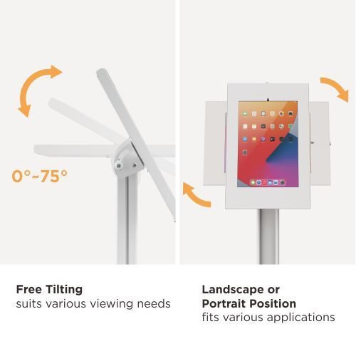 BRATECK επιτραπέζια βάση tablet PAD34-03, αντικλεπτική, 9.7-11", λευκή - Image 6