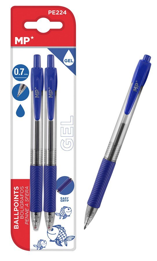 MP stylo diarkeias gel, 0.7mm, mple, 2tmch STYLΟ 1
