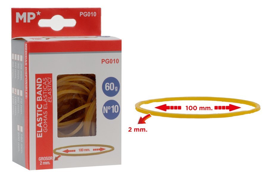 MP λαστιχάκια συσκευασίας σε κουτί, No10, 2x100mm, 60g