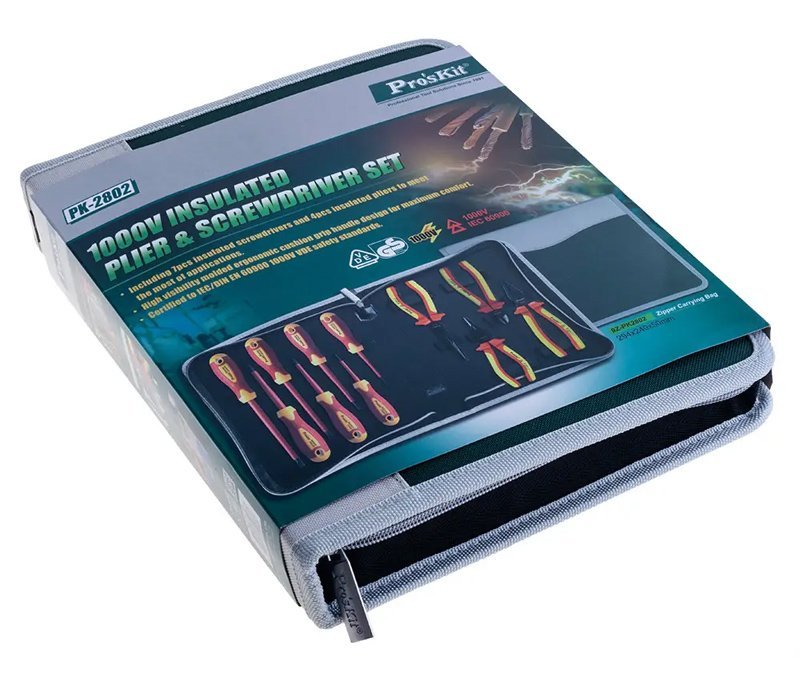 PROSKIT σετ εργαλείων ηλεκτρολόγου PK-2802 με θήκη, 1000V μόνωση, 11τμχ - Image 8