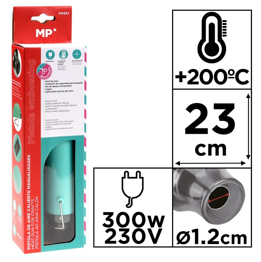 MP πιστόλι θερμού αέρα, 300W, μπλε - Image 2