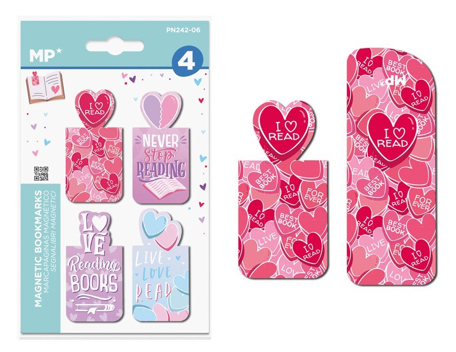 MP μαγνητικοί σελιδοδείκτες PN242-06, 8x3cm, 4τμχ