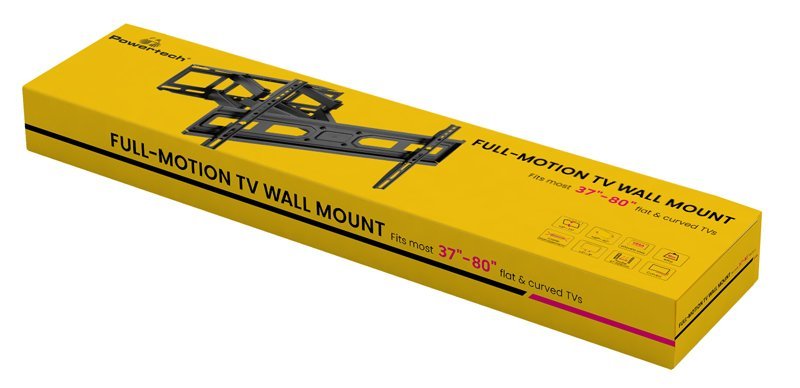 POWERTECH επιτοίχια βάση τηλεόρασης, 37-80", έως 40kg, full motion - Image 6