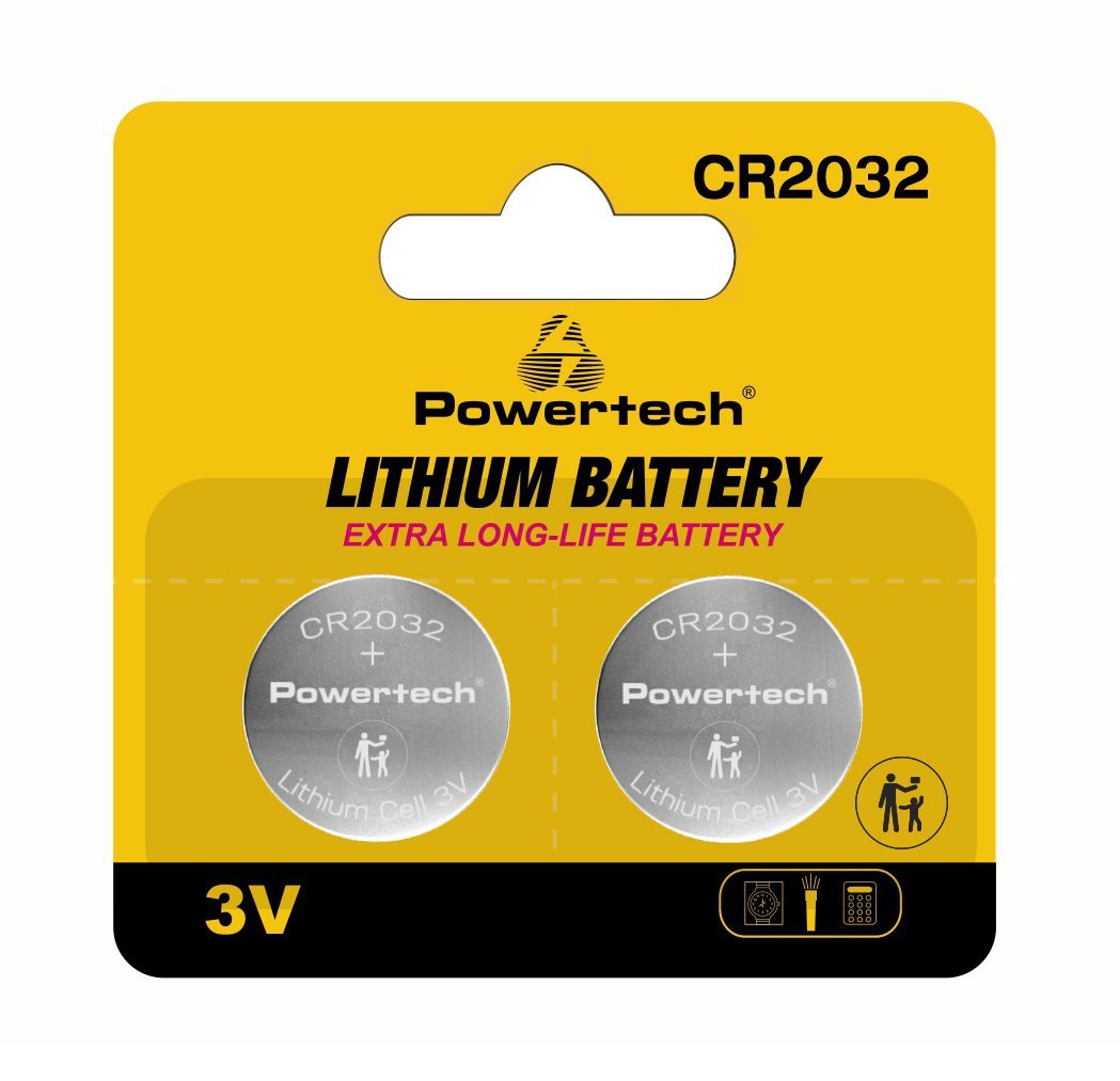 POWERTECH μπαταρίες λιθίου, CR2032, 3V, 2τμχ