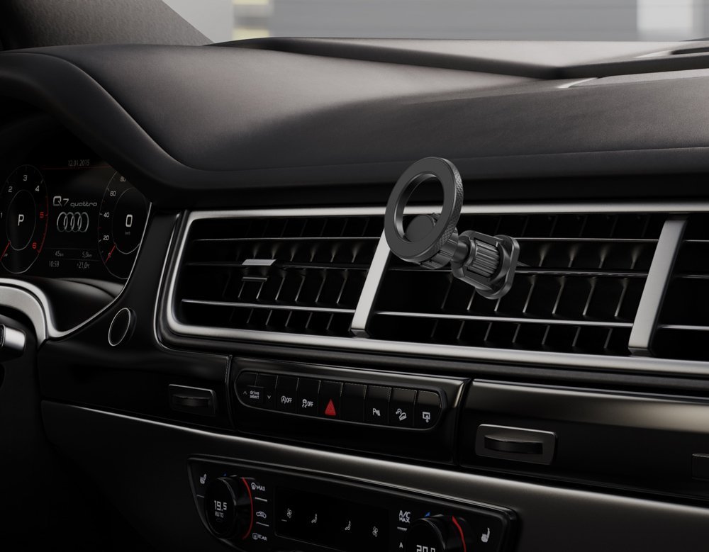 POWERTECH βάση smartphone αυτοκινήτου PT-1240, αεραγωγού, μαγνητική, μαύρη - Image 2