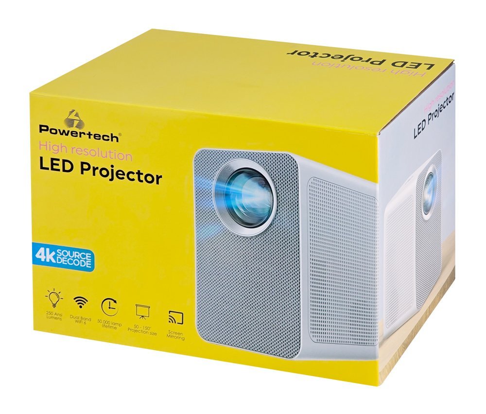 POWERTECH smart βιντεοπροβολέας PT-1306, 1080p, WiFi, 250 ANSI lumens, λευκός - Image 8