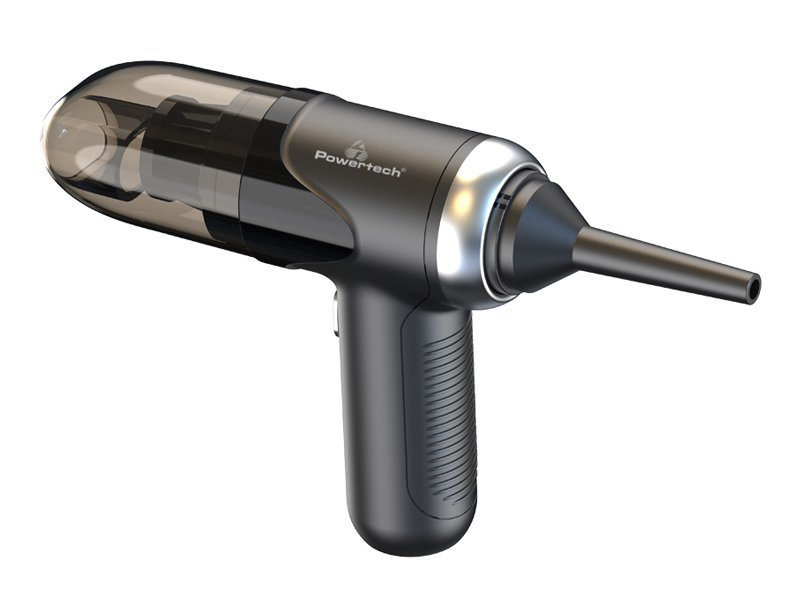 POWERTECH 2 σε 1 σκουπάκι χειρός & air duster PT-1315, 60W, 4000mAh, μαύρο - Image 2