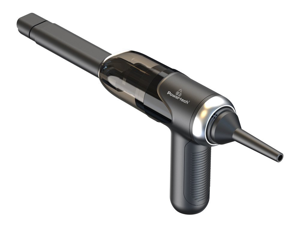 POWERTECH 2 σε 1 σκουπάκι χειρός & air duster PT-1315, 60W, 4000mAh, μαύρο - Image 4