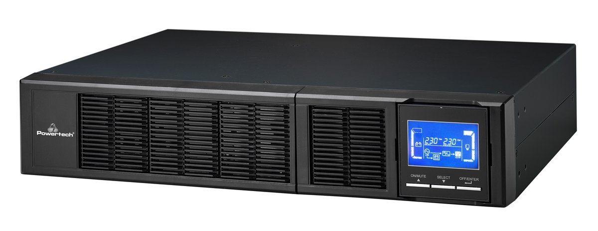POWERTECH UPS On Line PT-1360 για rack 2U, με οθόνη, 3000VA/2700W, 7x DC output