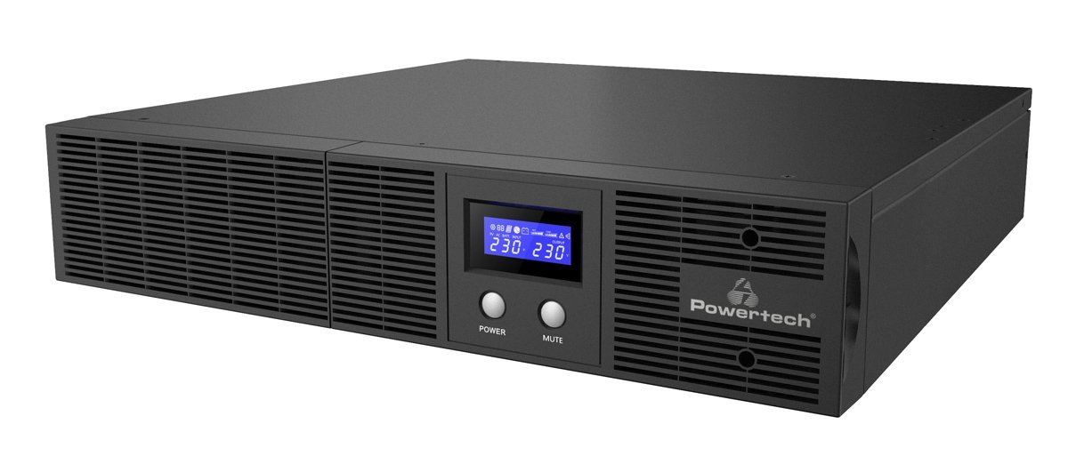 POWERTECH UPS Line Interactive PT-1409 για rack 2U, με οθόνη, 3000VA/2100W, 8x AC output