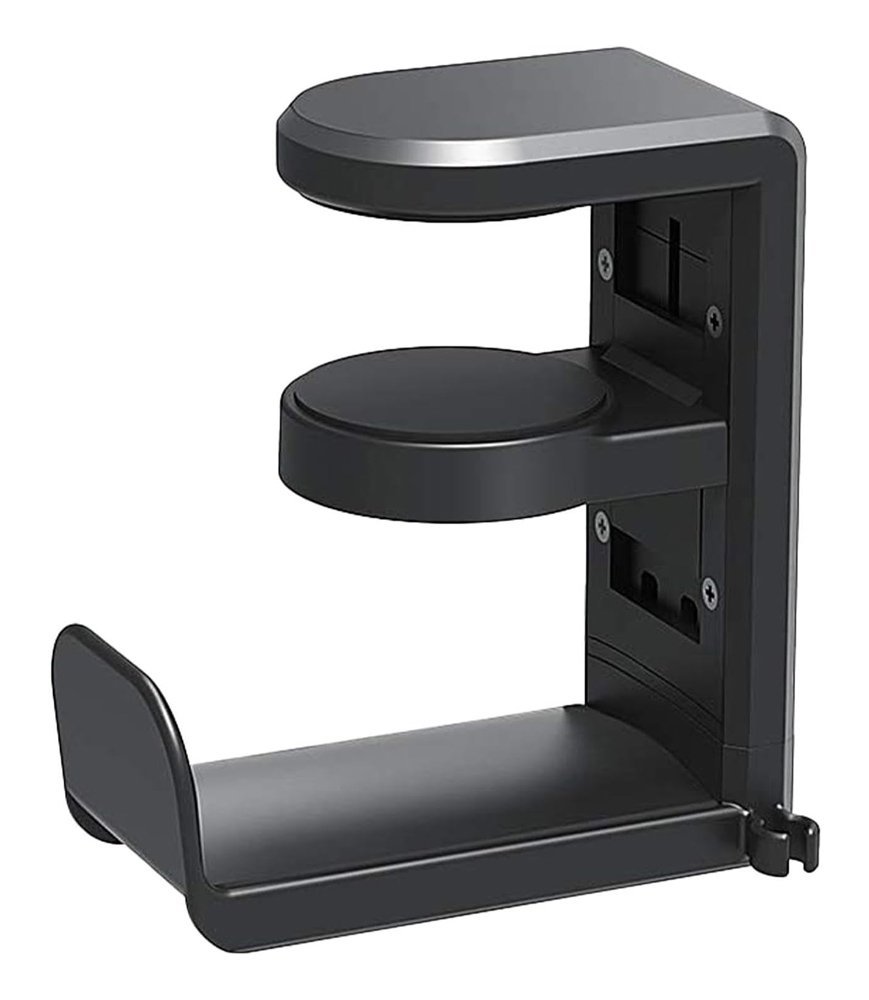 POWERTECH βάση ακουστικών γραφείου PT-1495, περιστρεφόμενη, μαύρη