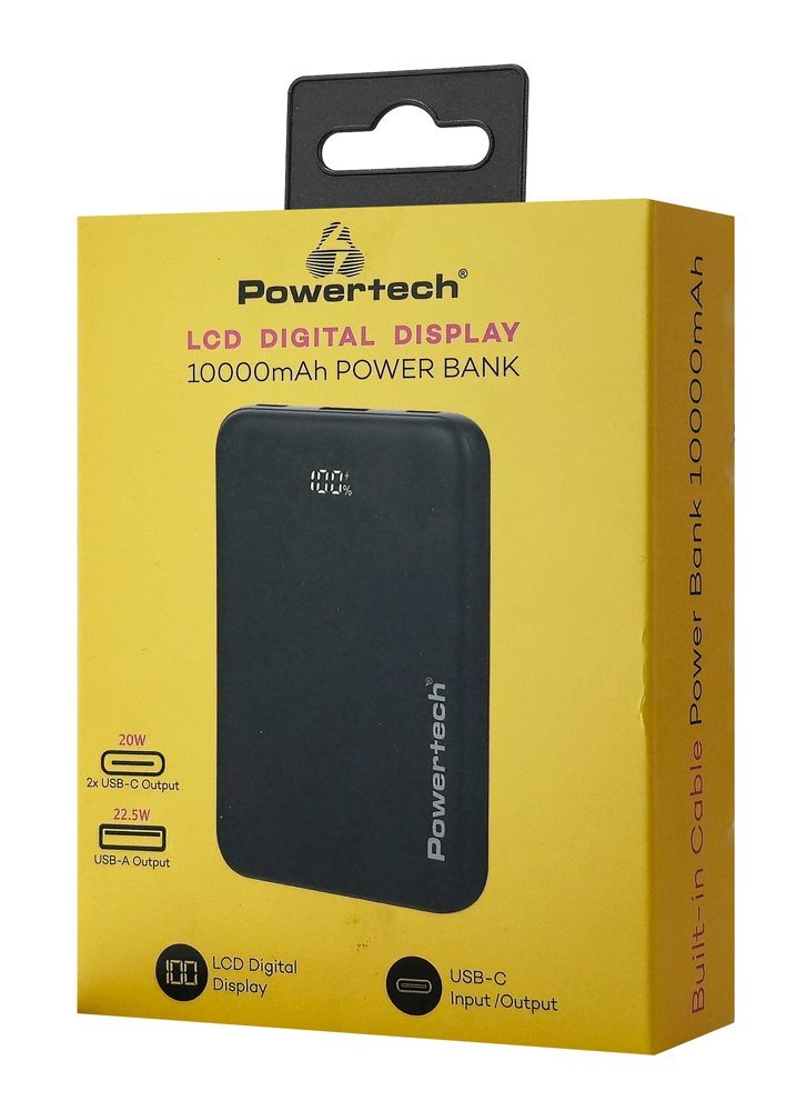 POWERTECH power bank PT-1502 με οθόνη, 10000mAh, 22.5W, μαύρο - Image 4